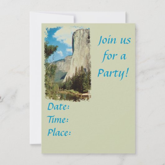 El Capitan, Yosemite Vintage Einladung (Rückseite)