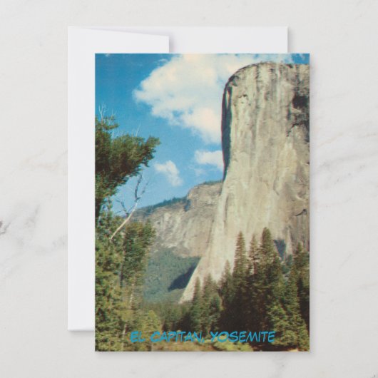 El Capitan, Yosemite Vintage Einladung (Vorderseite)