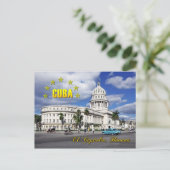 El Capitolio (Nationale Hauptstadt), Havanna, Kuba Postkarte (Stehend Vorderseite)