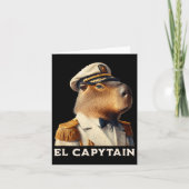 El Capytain Funny Capybara Boot Kapitän Karte (Vorderseite)
