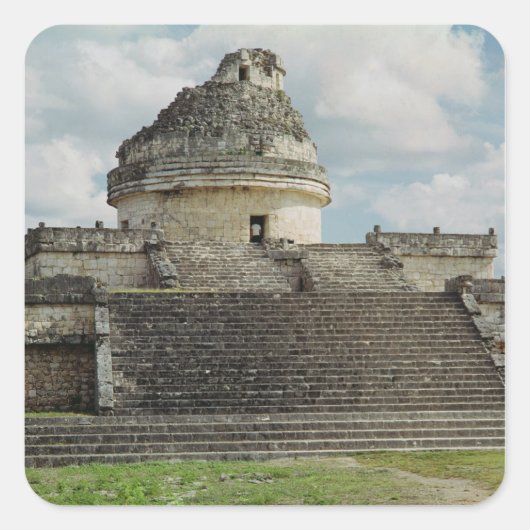 El Caracol Quadratischer Aufkleber (Vorderseite)