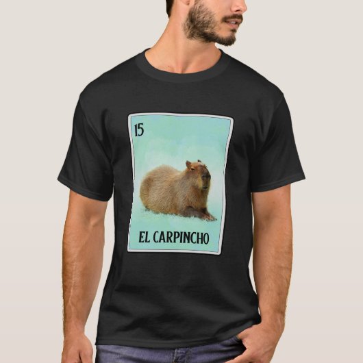 El Carpincho Mexican Capybara Cards Funny Rodent T-Shirt (Vorderseite)