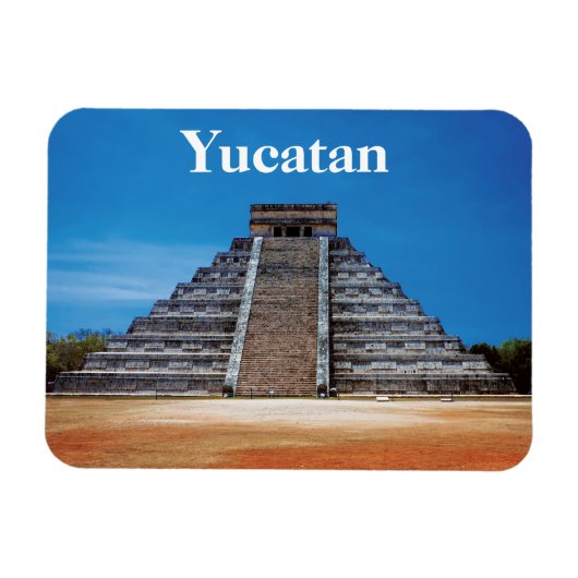 El Castillo Chichen Itza Flexibles Foto Magnet (Horizontal)