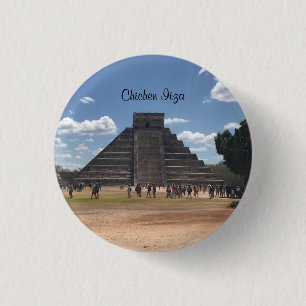 EL Castillo - Chichen Itza, Knopf Mexikos #2 Button