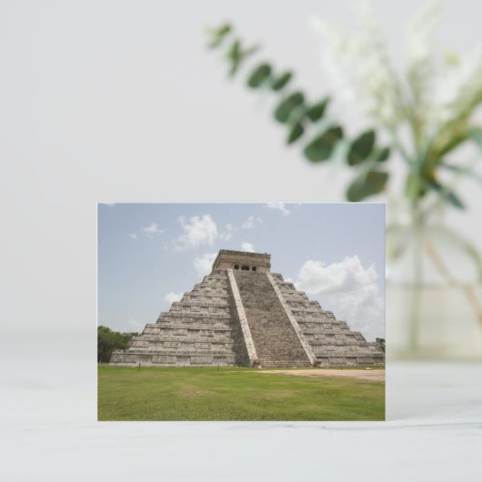 "El Castillo" (Das Schloss von Chichen Itza) Postkarte (Stehend Vorderseite)