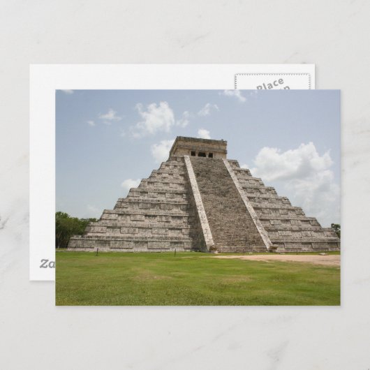 "El Castillo" (Das Schloss von Chichen Itza) Postkarte (Vorne/Hinten)