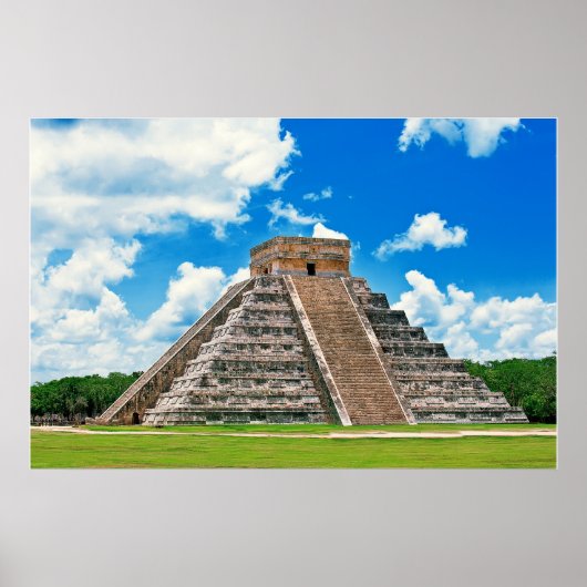 El Castillo in Chichen-Itza Poster (Vorne)