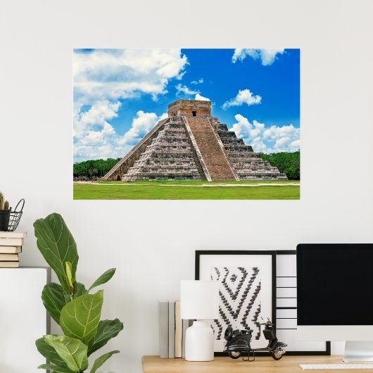 El Castillo in Chichen-Itza Poster (Heimbüro)