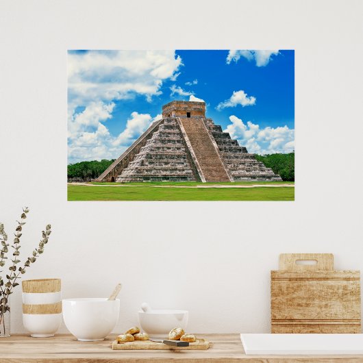 El Castillo in Chichen-Itza Poster (Küche)