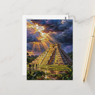 El Castillo Vor dem Sturm Postkarte