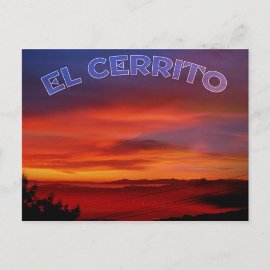 El Cerrito Sunset Postkarte (Vorderseite)