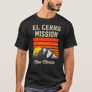 El Cerro Mission New Mexico Retro City Staat USA T-Shirt