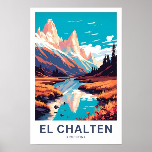 El Chalten Argentina Travel Print Poster (Vorne)