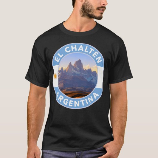 El Chaltn Argentinien Runde Emblem T-Shirt (Vorderseite)