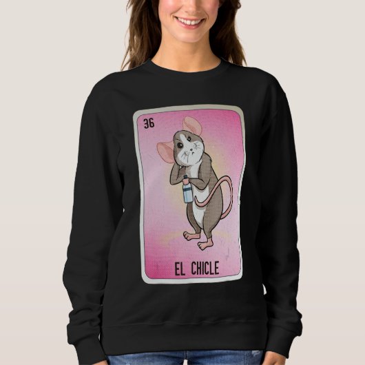 El Chicle Mexican Slang Lottery Bingo Cards Sweatshirt (Vorderseite)