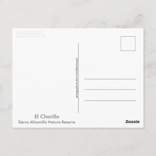 El Chorillo (Spanien) Postkarte (Rückseite)
