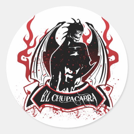 El Chupacabra - das Ziegensucker Runder Aufkleber (Vorderseite)