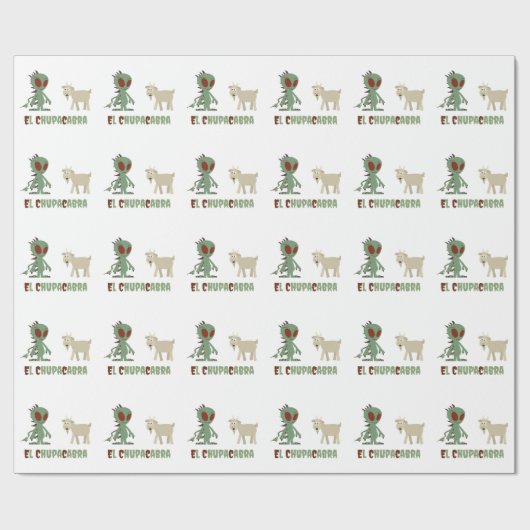 El Chupacabra Geschenkpapier (Flach)
