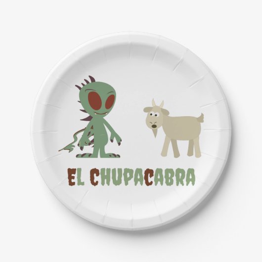 El Chupacabra Pappteller (Vorderseite)