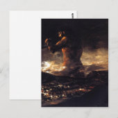 El coloso (1808-1812), Francisco de Goya. Öl auf c Postkarte (Vorne/Hinten)