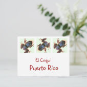 El Coqui Puerto Rico Post Card Postkarte (Stehend Vorderseite)
