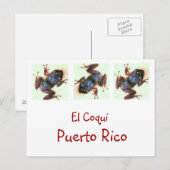 El Coqui Puerto Rico Post Card Postkarte (Vorne/Hinten)