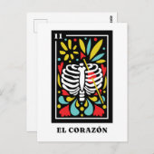 El Corazon Tarot im mexikanischen Stil Postkarte (Vorne/Hinten)