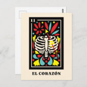 El Corazon Tarot im mexikanischen Stil Postkarte (Vorne/Hinten)