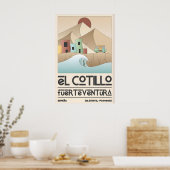 El Cotillo Surf Poster Travel Art with Wave (Küche)