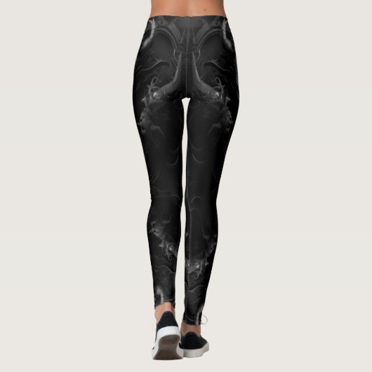 El Demonio Black & White Leggings (Rückseite)