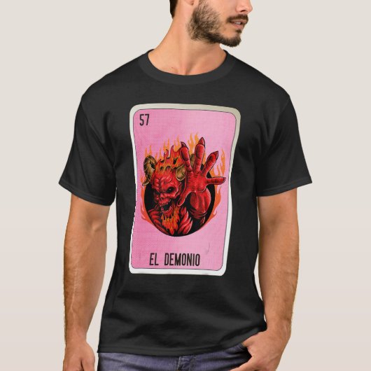 El Demonio Mexican Slang Lottery Bingo Cards T-Shirt (Vorderseite)