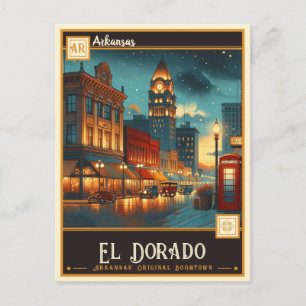 El Dorado, Arkansas   Antik Postkarte