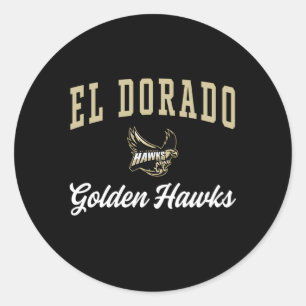 El Dorado High School Golden Hawks C3 Runder Aufkleber
