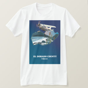 El Dorado Landkreis Kalifornien Karte T-Shirt