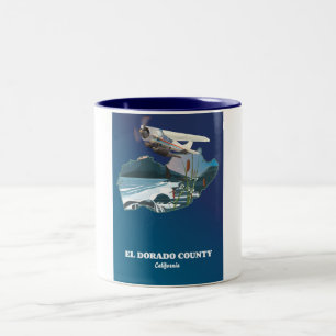 El Dorado Landkreis Kalifornien Karte Zweifarbige Tasse