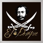 El Draque Pirate Insignia Poster (Vorne)