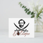 El Draque Pirate Insignia Postkarte (Stehend Vorderseite)