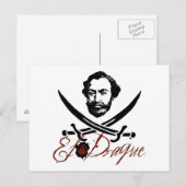 El Draque Pirate Insignia Postkarte (Vorne/Hinten)