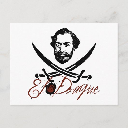 El Draque Pirate Insignia Postkarte (Vorderseite)