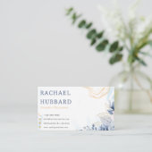 el Einfache Minimalistische florale Berufliche Visitenkarte (Stehend Vorderseite)