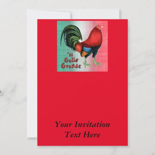 El Gallo Grande Einladung (Vorderseite)