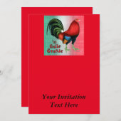 El Gallo Grande Einladung (Vorne/Hinten)