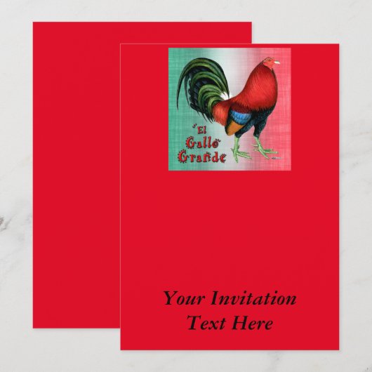 El Gallo Grande Einladung (Vorne/Hinten)