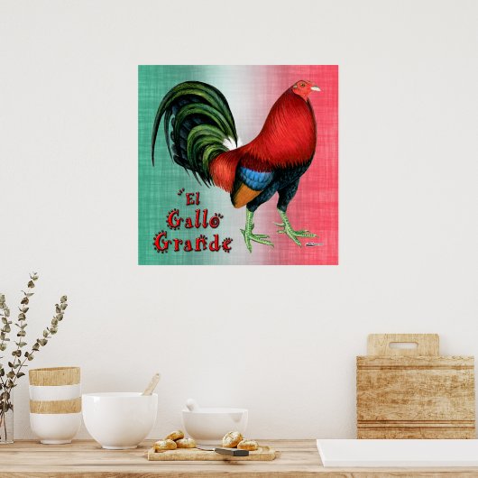 El Gallo Grande Poster (Küche)