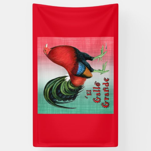 EL Gallo groß Banner (Vertikal)