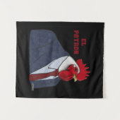 El Gallo Patron Wandteppich (Vorderseite (Horizontal))