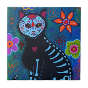 EL GATO CAT DIA DE LOS MUERTOS FLIESE