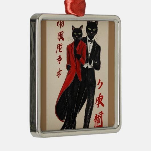 El Gato Der argentinische Tango Maestro Ornament Aus Metall (Rechts)