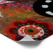 El gato Dia de los Muertos Malerei Poster (Ecke)