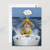 El Gato Fischer (Cat Fisherman) Postkarte (Vorne/Hinten)